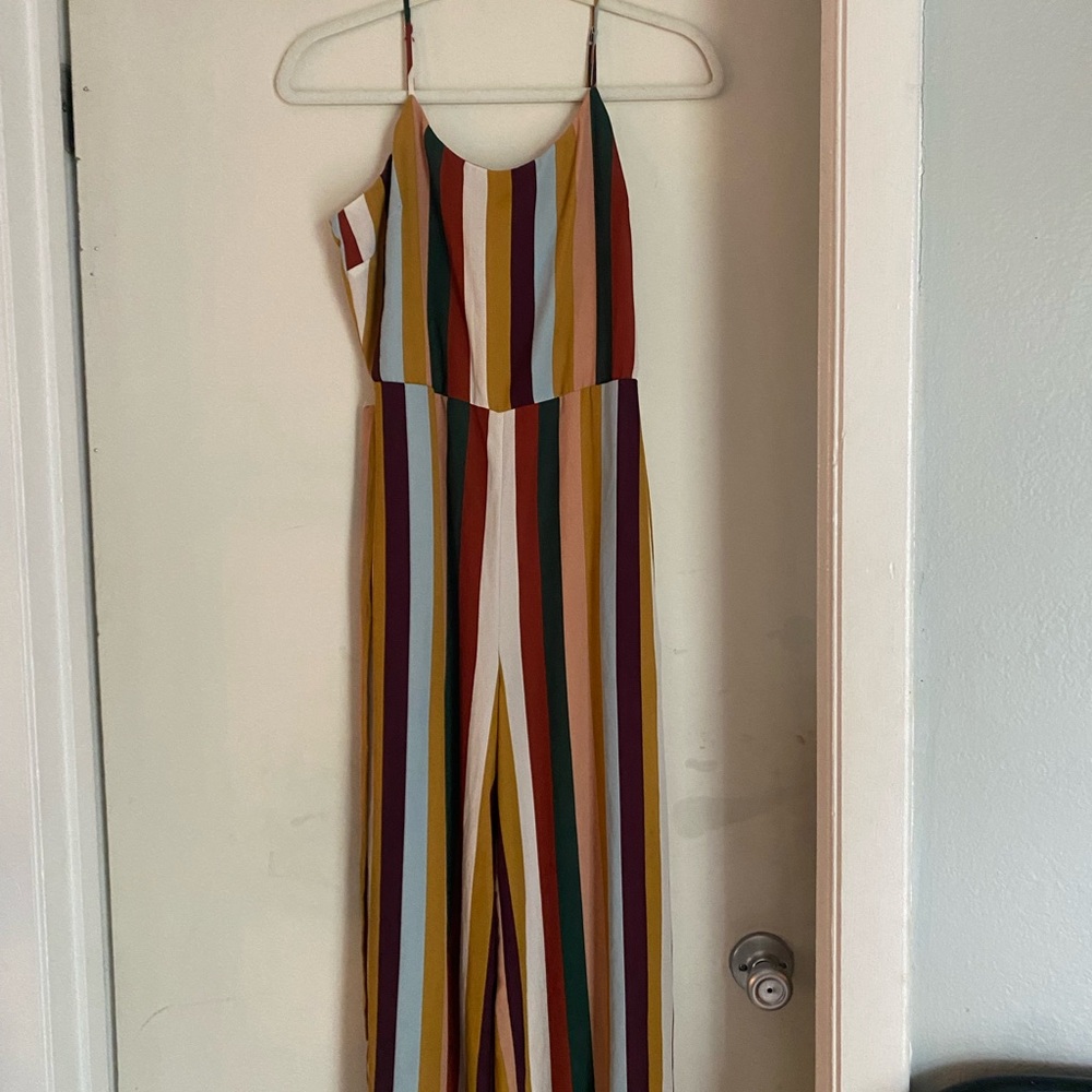 Striped Multicolor Midi Jumpsuit